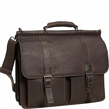 Kenneth Cole Reaction "Mind Your Own Business" Colombian Leather Laptop Case Briefcase