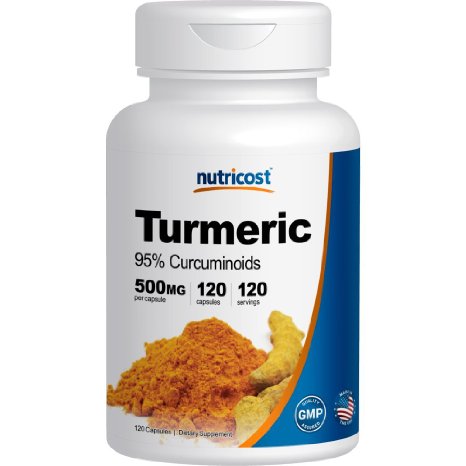 Nutricost Turmeric Curcumin (95% Curcuminoids) - 500mg, 120 Capsules