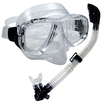 PROMATE Snorkeling Scuba Dive DRY Snorkel PURGE Mask Gear Set