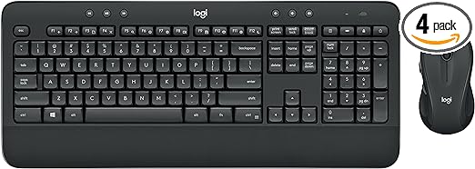 Logitech MK545 Advanced Wireless Keyboard and Mouse Combo (Pack of 4)