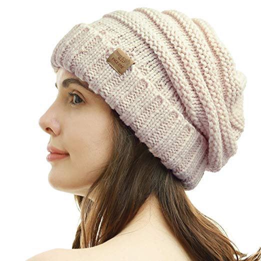 PAGE ONE Womens Winter Beanie Warm Cable Knit Hat Style Stretch Trendy Ribbed Chunky Cap