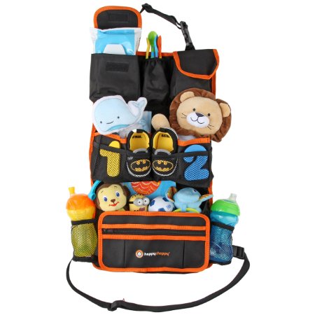 Family Backseat Car Organizer by HappyChappy | Eco-Friendly Baby & Child Travel Storage Solution