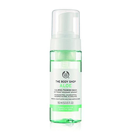 The Body Shop Aloe Vera Calming Foaming Wash, Paraben-Free Face Wash, 5.0 Fl. Oz.