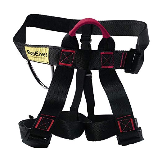 Climbing Harness,Professional Thicken Waist Leg Protected Tree Arborist Climbing Safety Harness, Wider Seat Belts for Mountain Fire Rescue,Rock Climbing Rappelling,Half Body Harness for Women Man Kids