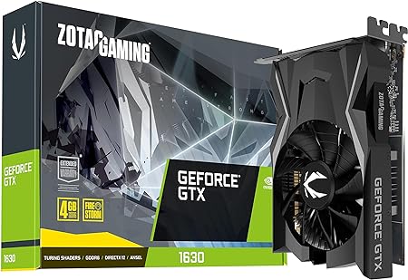 ZOTAC Gaming GeForce GTX 1630 4GB GDDR6 12 Gbps 64-bit Gaming Graphics Card, Super Compact, ZT-T16300F-10L