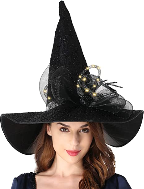 QinYing Halloween Women Witch Hats for Halloween Dress Party,Carnivals,Decorations
