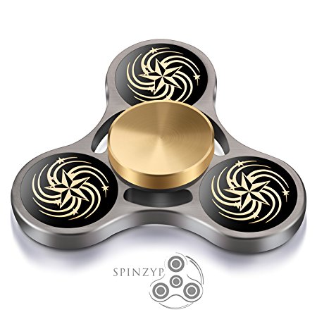 FIDGET SPINNER - HIGH SPEED METAL ULTRA DURABLE Tri Hand Spinner EDC Fidget Toy Fingertip Gyro for Increased Focus, Stress Relief, ADHD, Autism, and Anxiety by SPINZYP
