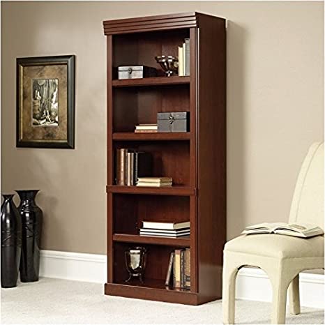 Pemberly Row 5 Shelves Bookcase in Classic Cherry Finish