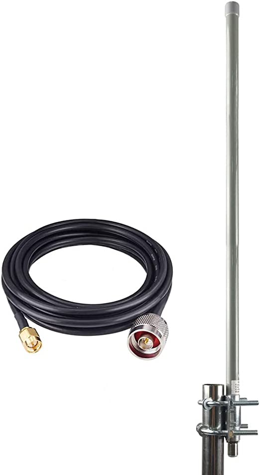 Signalplus 1090MHz ADS-B Antenna-Omni Fiberglass Antenna 12dbi 45inch with 32.8ft SMA Cable for Aviation