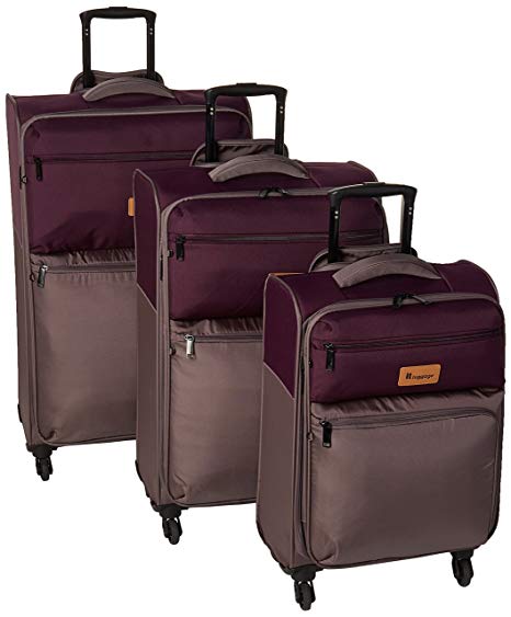 it luggage DuoTone 4 Wheel 3 Piece Set, Potent Purple/Dark Gull Grey