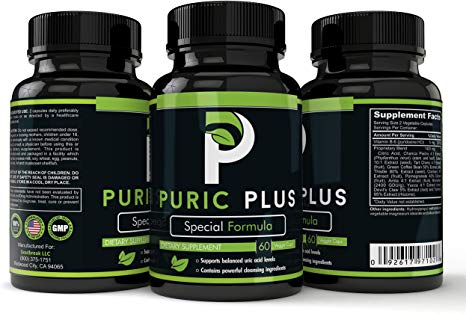 Puric Plus - Uric Acid Support for Kidney and Liver Health, Premium Ingredients Include Tart Cherry, Turmeric Root, Green Coffee Extract, Cranberry, Milk Thistle, Amla