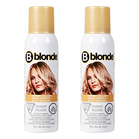 Jerome Russell B Blonde Temporary Hair Highlight Spray, Natural Blonde, 3.5 oz, 2-Pack