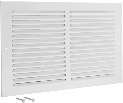 EZ-FLO 61643 Steel Sidewall and Ceiling Return Air Filter Grille, 14" x 8", White