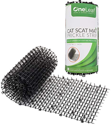 OneLeaf Garden Cat Scat Mat – Anti-cat and pest prickle strip (6.5 ft)