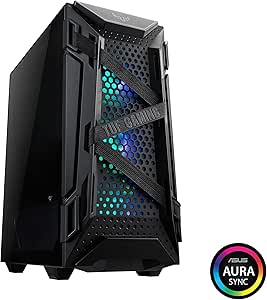 ASUS TUF Gaming GT301 ATX Mid-Tower Compact Case with Tempered Glass Side Panel, Black