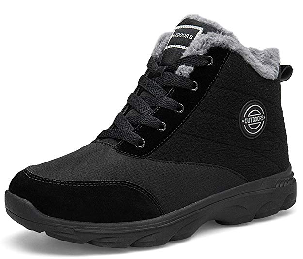 BomKinta Women's Snow Boots Water Resistant Surface Anti-Slip Soft Sole Warm Fur Lined Winter Ankle Booties