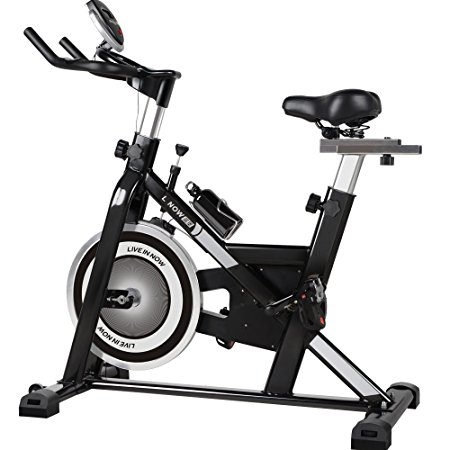 L NOW LD-506 Indoor Stationary Cycling Bike with Super Quiet Belt-driven Mechanism