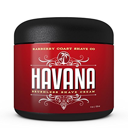 Havana Shaving Cream for Men - Scent: Tobacco, Vanilla, Coco Bean - Made with Shea Butter, White Tea & All Natural Ingredients