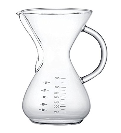 Diguo Glass Handle Series Coffeemaker Decanter Drip Coffee Pot Coffee Maker with Glass Handle (800ml/30oz/6-7 Cups)