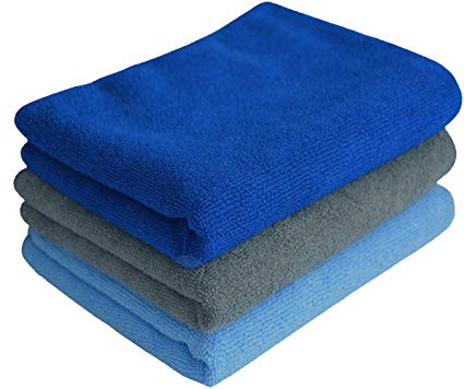 Simplife Microfiber Gym Towels Sports Travel Towels Super Absorbent Fast Drying Hand Face Towel Set Outdoor Running Towels 3-Pack 16 Inch X 32 Inch