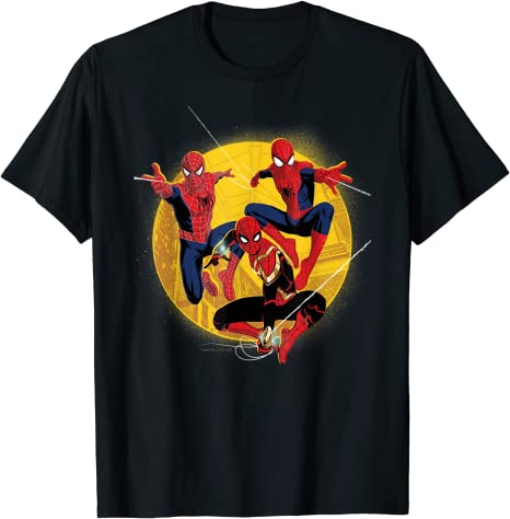 Marvel Spider-Man: No Way Home Spider-Men In Action T-Shirt