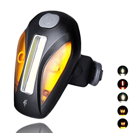 Bodyguard USB Bike Tail Light, Built -In Multi Purpose Clip, Fits All Bicycles or Backpack, Easy to Install (No Tools), Water Resistant, High Intensity LED,100% Satisfaction Guarantee!