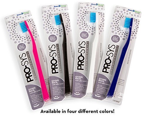 PRO-SYS® Adult Antimicrobial Toothbrush - Clinically proven to harbor 1,500 times less bacteria, Pack of 4.