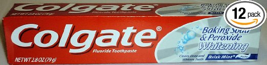 Colgate Toothpase Whitening with Peroxide and Baking Soda Oxygen Bubbles Brisk Mint Travel Size 2.8 0z (Pack of 12)