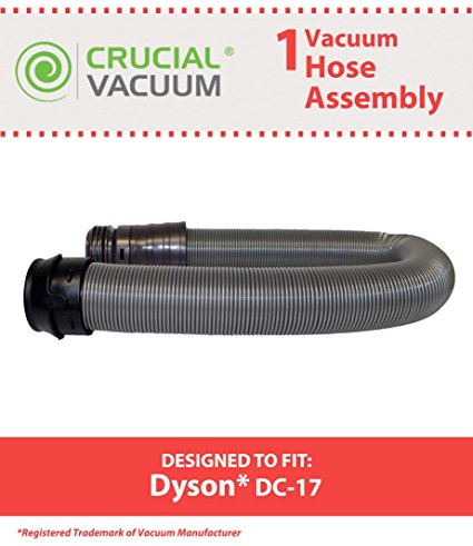 Dyson DC17 Replacement Suction and Complete Attachment Hose Assembly; Designed To Fit All Dyson DC17 (DC-17) Vacuum Cleaners including Dyson DC17 Animal, DC17 Asthma & Allergy, DC17 Total Clean; Compare to Part # 911645-07, 911645-02, 911645-04, 911645-05; Designed & Engineered By Crucial Vacuum