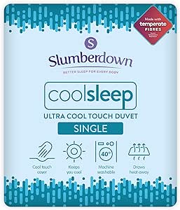 Slumberdown Luxury Cooling Blanket Single - Duvet Keeps you 2X Cooler, Lightweight Breathable & Ultracool Bed Blanket for Hot Sleepers & Summer Night Sweats - Hypoallergenic, Washable (135 x 200cm)