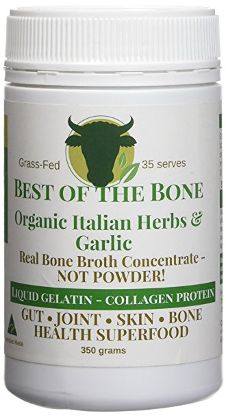 Organic Beef Bone Broth Gelatin Italian Herbs - Supports Joint Health, Boost Immunity - Fresh, Natural Ingredients for Delicious Paleo & Gluten Free Diet Friendly Broth Soup Stock