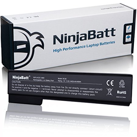 NinjaBatt Laptop Battery for HP 628668-001 628670-001 628666-001 631243-001 EliteBook 8460P 8470P QK642AA QK643AA CC06XL CC03 CC09 - High Performance [6 Cells/4400mAh/48Wh]