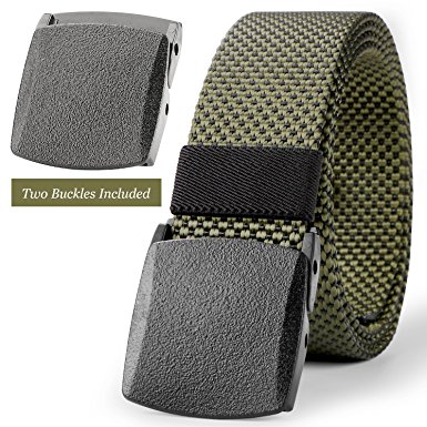 JASGOOD Nylon Belt Outdoor Hiking Belt Unisex Belt Tactical Gun Belt Police Duty Belt with Standby Plastic Nickel Free Buckle Up to 48"