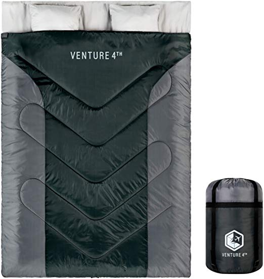 VENTURE 4TH Backpacking Sleeping Bag – Single, XXL and Double Sleeping Bags for Adults, Kids & Couples – Ideal for Hiking, Camping & Outdoor Adventures – Lightweight Summer and 3-Season Versions