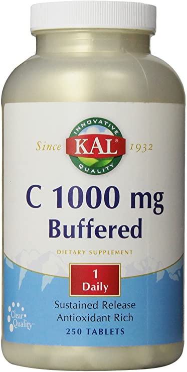 KAL C-1000 Buffered Sustained Release Tablets, 1000 mg, 250 Count