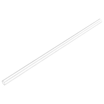 uxcell 2pcs Clear Rigid Tubing 4mm(5/32'') ID x 6mm(1/4'') OD x 1Ft Length Round Plastic Polycarbonate Tube