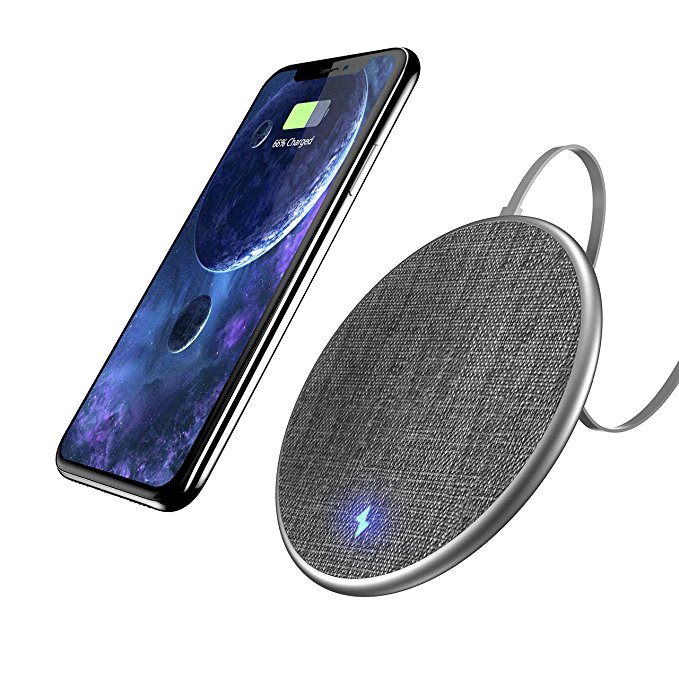 Iphone X Wireless Charger Auckly 7.5W Wireless Charger for iPhone 8/8 Plus/X, 10W Fast Wireless Charging for Samsung Galaxy Note8/5/S8/S9/S9 Pius/S8 Plus/S7/S7edge/S6/S6 edge, LG and Qi Enable