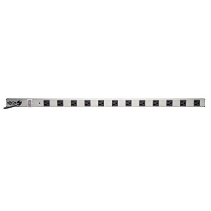 Tripp Lite 12 Outlet Bench & Cabinet Power Strip, 6 ft. Cord with 5-15P Plug, 120V, 36 in. Length, Metal (PS361206)