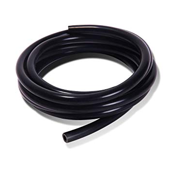 WISAUTO Black Color 10FT Length High Temperature Silicone Vacuum Tubing Hose ID 4MM