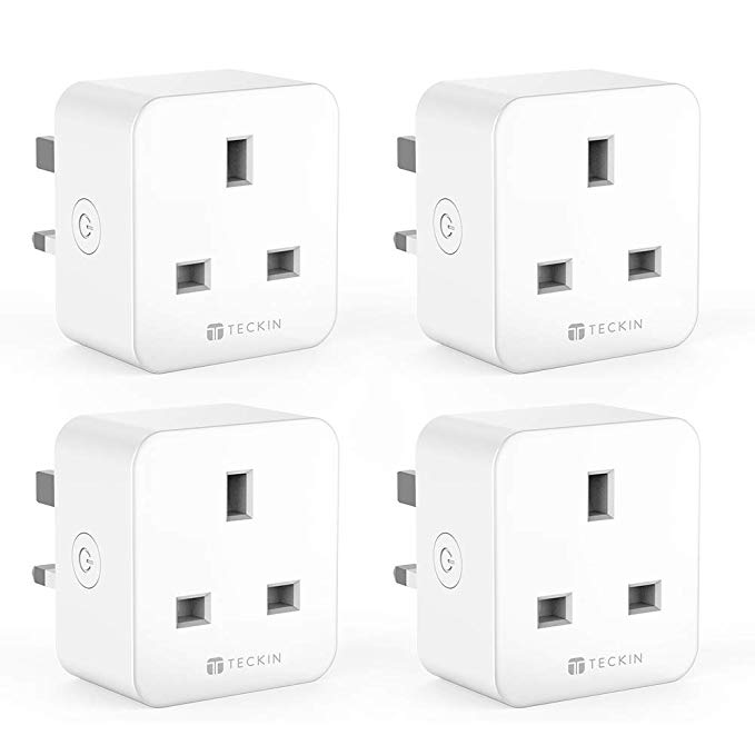 Smart Plug WiFi Socket TECKIN Mini Smart Outlet Compatible with Alexa (Echo and Echo Dot) Google Home and IFTTT Timing Function Remote Control No Hub Required (4 Pack)