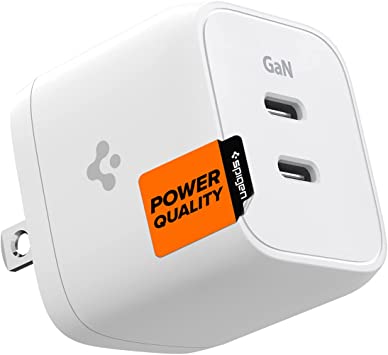 Spigen GaN 352 Total 35W 2 Ports GaN III Tech Dual USB C Wall Charger PD 3.0 Charging Block Compatible with iPhone 13 Mini Pro Max 12 X XS MAX iPad Pro Air Galaxy S22 Ultra Plus S21 Note 20