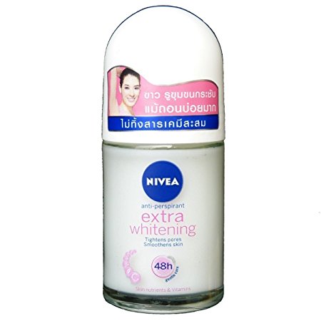 Nivea Extra Whitening Pore Minimizer Antiperspirant Deodorant Roll-On 50ml (Pack of 2) by Nivea