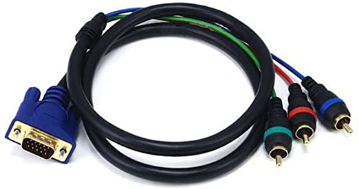 3ft VGA to 3 RCA Component Video Adapter for Projectors