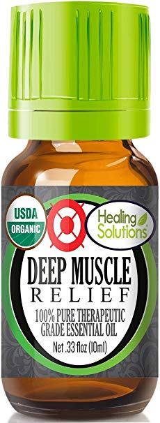 Organic Deep Muscle Relief Blend Essential Oil (100% Pure - USDA Certified Organic)