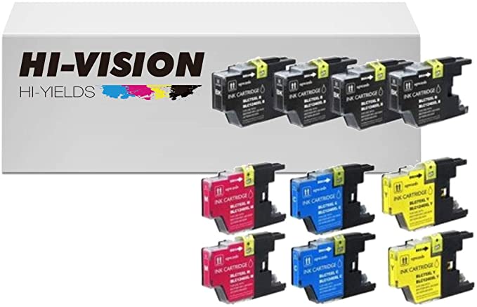HI-VISION HI-YIELDS Compatible LC-75 LC75 Ink Cartridge Replacement (4 Black, 2 Cyan, 2 Yellow, 2 Magenta,10-Pack)