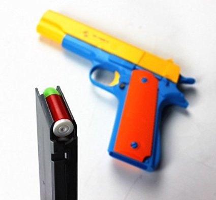 Children's Mauser Toy Pistol Classic m1911, Kids Colorful Toy Gun with Soft Bullets, Teach Shooter and Gun Safety, Real Dimensions, Fun Outdoor Game, Children Safe Play
