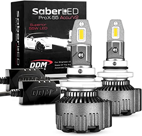 DDM Tuning Saber 55W ProX Accu/V2 LED Kit, 12500LM, 6000K, Pair,--FBA (9005 / 9006 / 9012 / H10)
