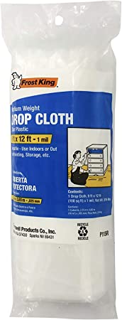 Frost King P115R 9 x 12'/1ml Polyethylene Drop Cloths, Clear