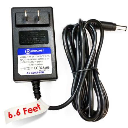 T-Power® ((6.6 ft long cord)) Ac Dc adapter for 24V Dyson Exclusive DC30 DC31 DC30 DC34 DC35 DC44 DC45 DC56 DC57 Animalpro / DC45 Up Top / DC45 P/N : 917530-01 917530-02 917530-11 / 17530-02 Animal Vacuum HANDHELD VACUUM CLEANER BATTERY Replacement switching power supply cord charger wall plug spare