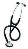 3M Littmann Master Cardiology Stethoscope Black Plated Chestpiece and Eartubes Black Tube 27 inch 2161